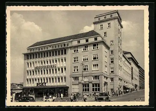 AK Pforzheim, Leopoldplatz mit Industriehaus