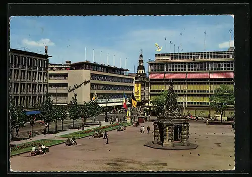 AK Mannheim, Paradeplatz mit Grupello-Brunnen