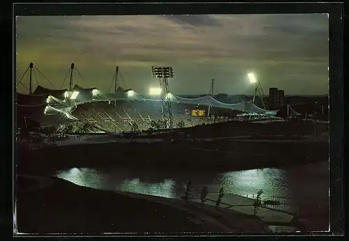 AK München, Olympiastadion bei Nacht