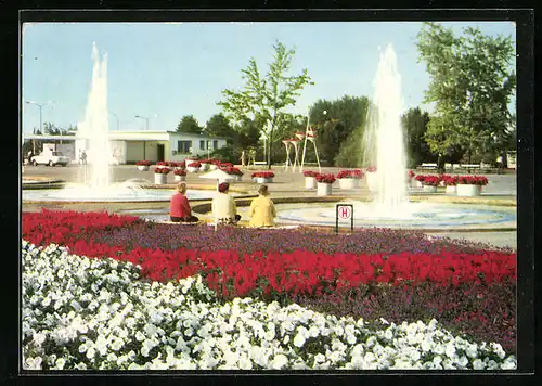 AK Erfurt, 10 Jahre internationale Gartenbauausstellung der DDR