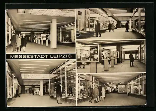 AK Leipzig, verschiedene Innenansichten eines Warenhauses