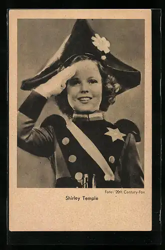 AK Schauspielerin Shirley Temple in Uniform