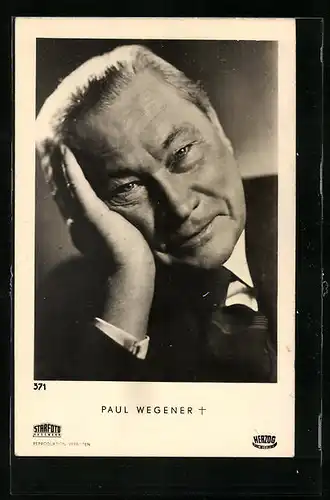 AK Schauspieler Paul Wegener mit besorgtem Blick