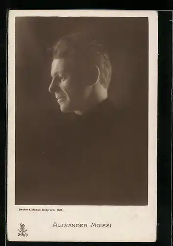 AK Schauspieler Alexander Moissi im Seitenprofil