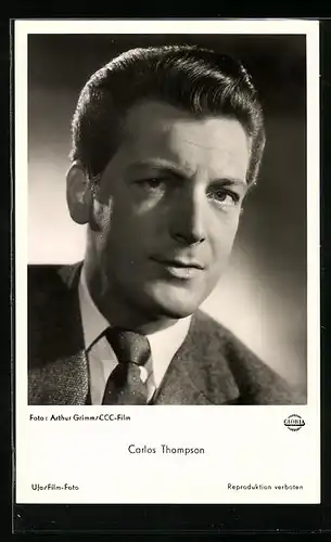 AK Schauspieler Carlos Thompson mit ernster Mimik