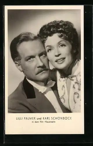 AK Schauspieler Lilli Palmer und Karl Schönböck in Feuerwerk