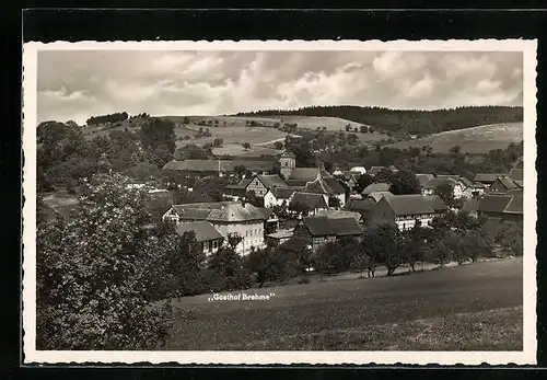 AK Lichstedt über Rudolsadt /Thür., Teilansicht mit Gasthof Hugo Brehme