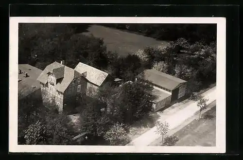 Foto-AK Wolfenbüttel, Am Atzumer-Busch, Fliegeraufnahme