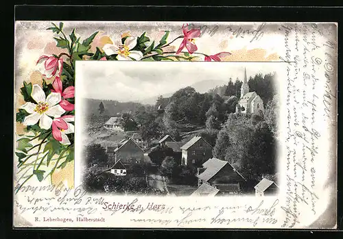 AK Schierke a. Harz, Ortspartie mit Kirche
