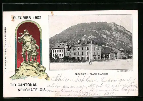 AK Fleurier, Place d`Armes, Tir Cantonal Neuchatelois