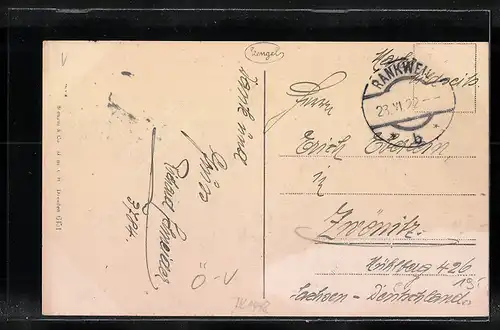 AK Rankweil, Ortsansicht mit der Arlbergbahn