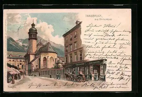 Künstler-AK Edward Theodore Compton: Innsbruck, Die Hofkirche