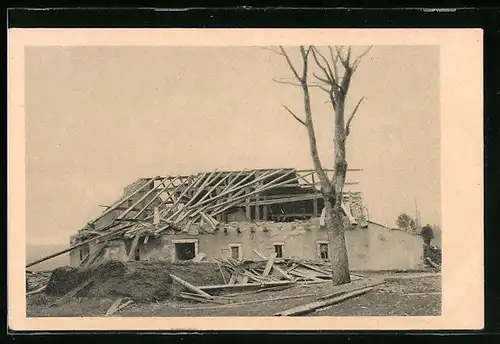 AK La Chaux-de-Fonds, Cyclone 1926, Ferme Leuba détruite