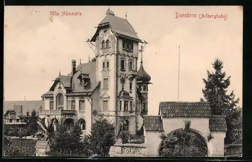 AK Dornbirn /Arlbergbahn, Villa Hämmerle