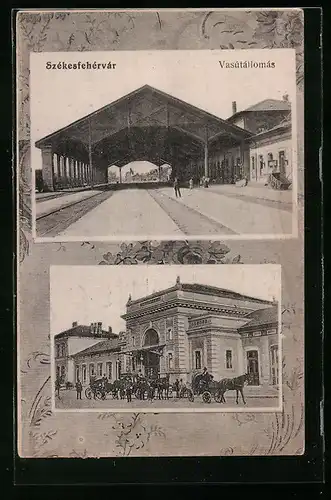 AK Székesfehérvar, Vasutallomas, Bahnhof