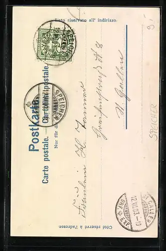 Künstler-AK Speicher, 500. Gedächtnistag 1903 der Schlacht von 1403 bei Vögelinsegg, Festpostkarte