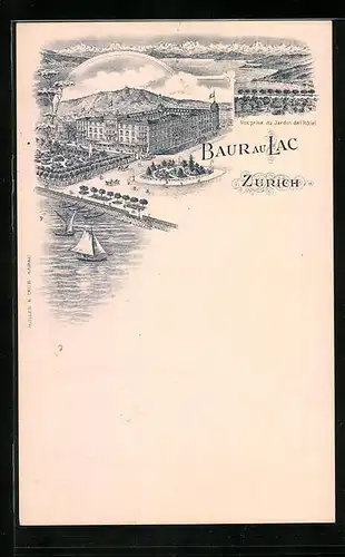 Lithographie Zürich, Hotel Baur au Lac