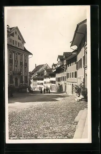 AK Bischofszell, Marktgasse mit Rathaus