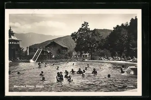 AK Warmbad Villach, Badegäste im Bassin