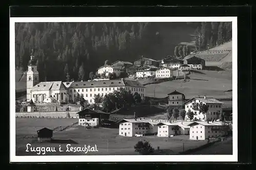 AK Luggau i. Lesachtal, Teilansicht mit Kloster