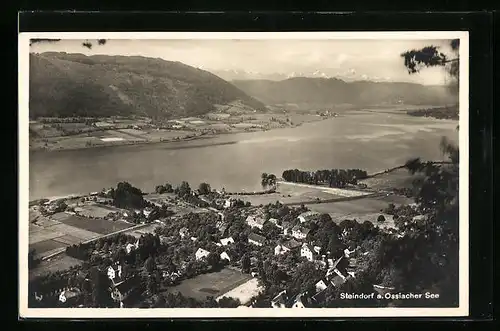 AK Steindorf a. Ossiacher See, Ortsansicht aus der Vogelschau