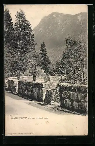 AK Harloutz, auf der Loiblstrasse
