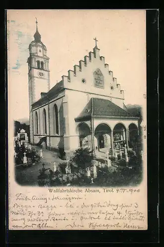 AK Absam, Blick auf die Wallfahrtskirche