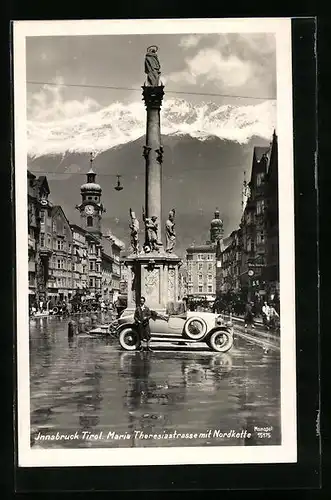 AK Innsbruck, Maria Theresiastrasse mit Nordkette