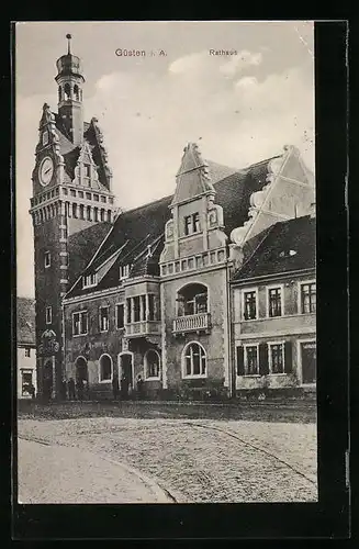 AK Güsten i. A., Blick auf das Rathaus