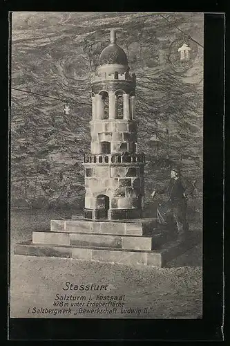 AK Stassfurt, Salzturm i. Festsaal i. Salzbergwerk Gewerkschaft Ludwig II