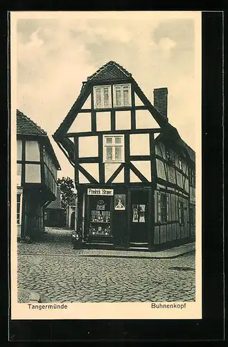 AK Tangermünde, Buhnenkopf, Lange Fischerstrasse