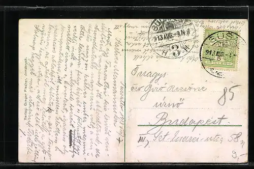 AK Tersatto, Burgansicht im Mondschein