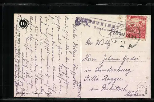 AK Fiume, Strassenpartie am Adamich-Platz