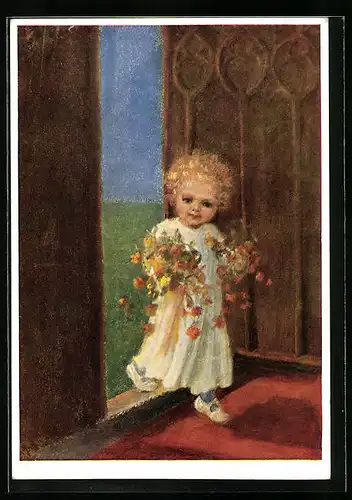 Künstler-AK Maria Spötl: Zum frohen Feste das Schönste, das Beste!