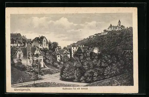 AK Wernigerode, Bollhasen-Tal mit Schloss
