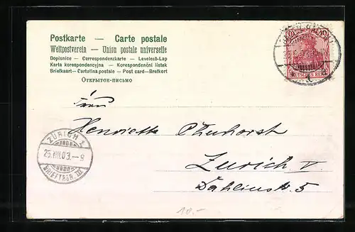 AK Baden-Baden, Strassenpartie mit Leopoldsplatz