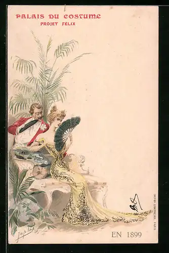 Künstler-AK sign. Japhet: Palais du Costume, Projet Félix