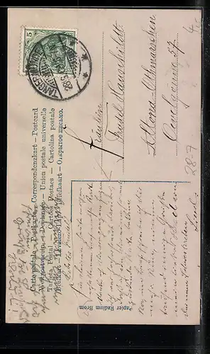 AK Gretchen mit Spinnrad, Faust