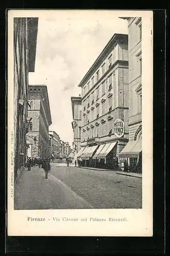AK Firenze, Via Cavour col Palazzo Riccardi