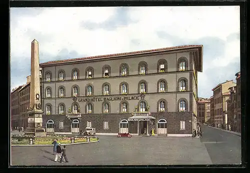 Künstler-AK Firenze, Grand Hôtel Baglioni & Palace