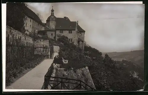 Fotografie Brück & Sohn Meissen, Ansicht Dornburg / Saale, Partie am Alten Schloss