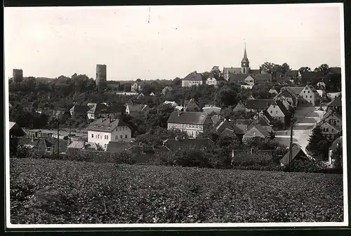 Fotografie Brück & Sohn Meissen, Ansicht Kohren, Blick auf die Stadt mit Kirche