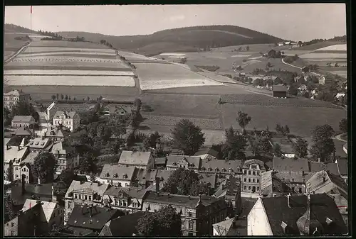 Fotografie Brück & Sohn Meissen, Ansicht Eibenstock, Blick über die Dächer der Stadt