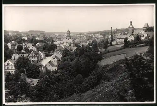 Fotografie Brück & Sohn Meissen, Ansicht Geyer i. Erzg., Blick in die Stadt mit Kirchtürmen