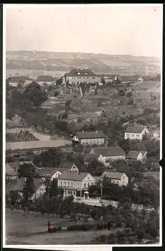 Fotografie Brück & Sohn Meissen, Ansicht Meissen-Spaar, Gaststätte zur Wachtel mit Blick auf den Ortsteil