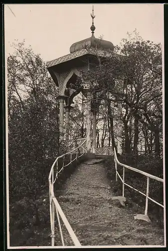 Fotografie Brück & Sohn Meissen, Ansicht Frankenberg i. Sa., Partie am Emilientempel im Lützeltal