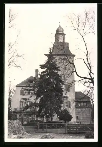 Fotografie Brück & Sohn Meissen, Ansicht Glaubitz, Partie am Schloss Erholungsheim