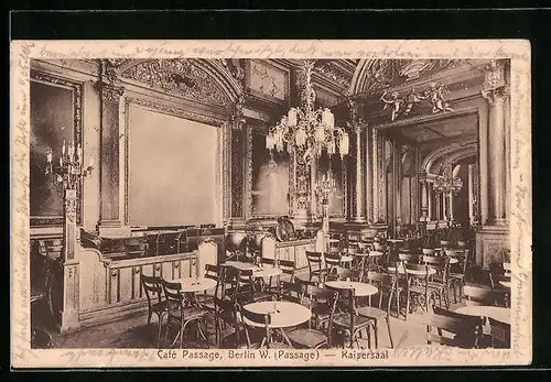 AK Berlin, Kaisersaal im Café Passage