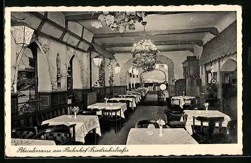 AK Berlin, Rheinterrasse am Bahnhof Friedrichstrasse