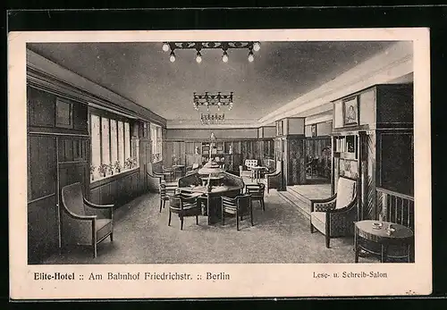 AK Berlin, Elite-Hotel am Bahnhof Friedrichstrasse